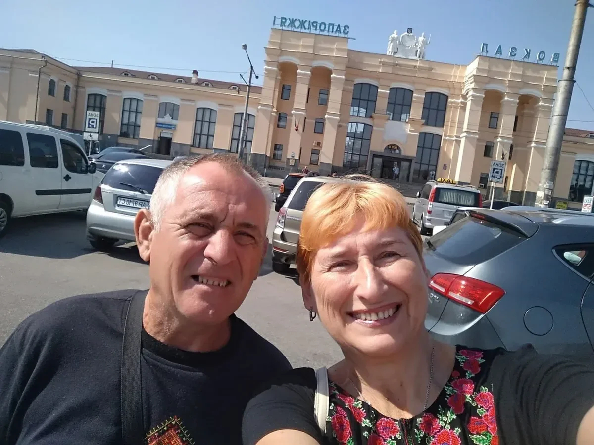 Iryna Levchenko and her husband Alexander. Photo: Telegraf