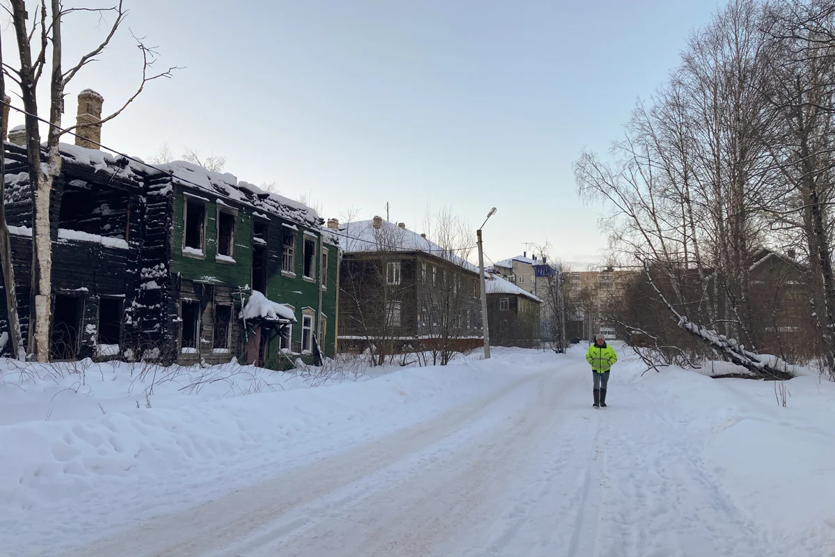 Деревянные дома в Архангельске. Фото: Ирина Стрельникова / «Ветер»