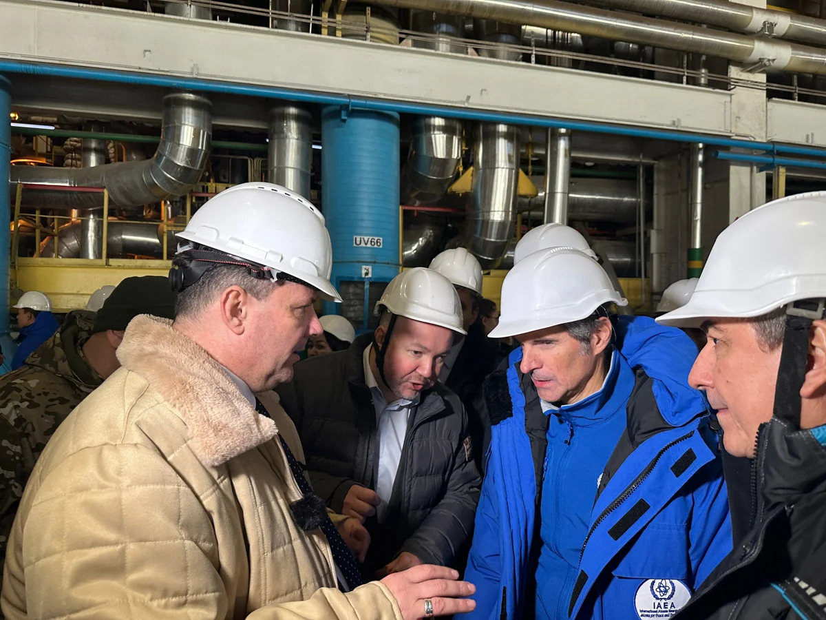 Генеральный директор МАГАТЭ Рафаэль Мариано Гросси и его группа экспертов посещают Запорожскую АЭС. Фото: IAEA / ABACAPRESS.COM