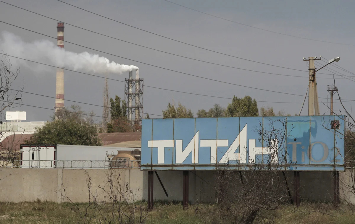 Завод «Крымский титан» в Армянске, 4 сентября 2018 года. Фото: Павел Ребров / Reuters / Scanpix / LETA