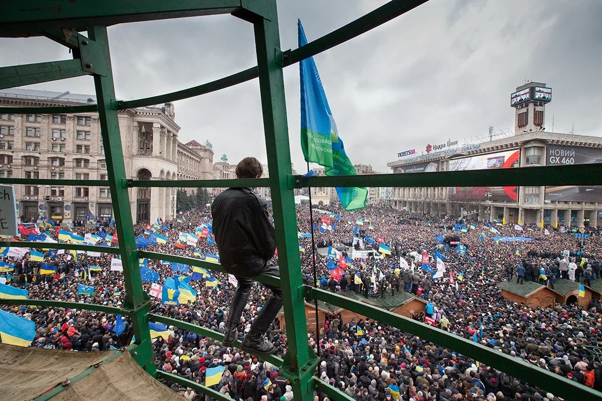 Anti-government protest in Kyiv, Ukraine, 1 December 2013. Photo: Iv Bogdan / NurPhoto / Corbis / Getty Images