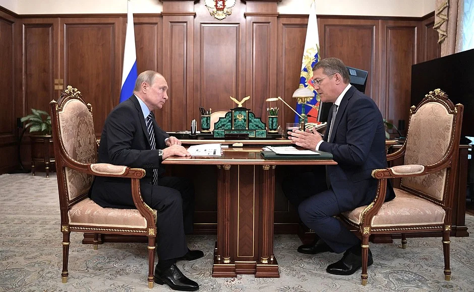 Радий Хабиров и Владимир Путин. Фото: Wikimedia Commons , CC BY 4.0