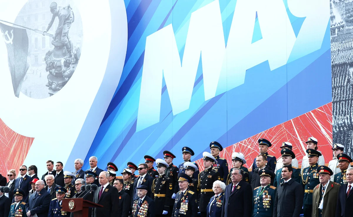 Владимир Путин во время парада Победы на Красной площади, 9 мая 2023 года. Фото: Kremlin