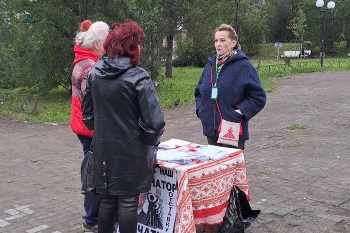 Сбор подписей за отмену выборов и отставку Владимира Солодова. Фото: @Kamc_hatka41 / Telegram