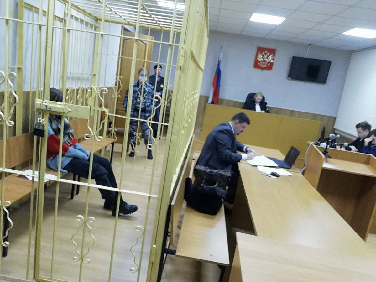 Олеся Кривцова в суде. Фото: соцсети