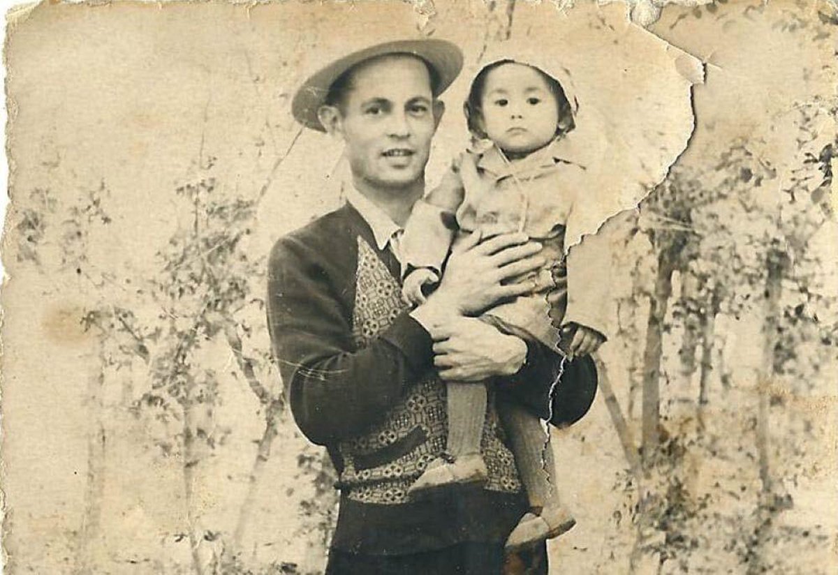 Маленький Фарид с отцом, Ташауз, Туркменская ССР. Фото из личного архива героя