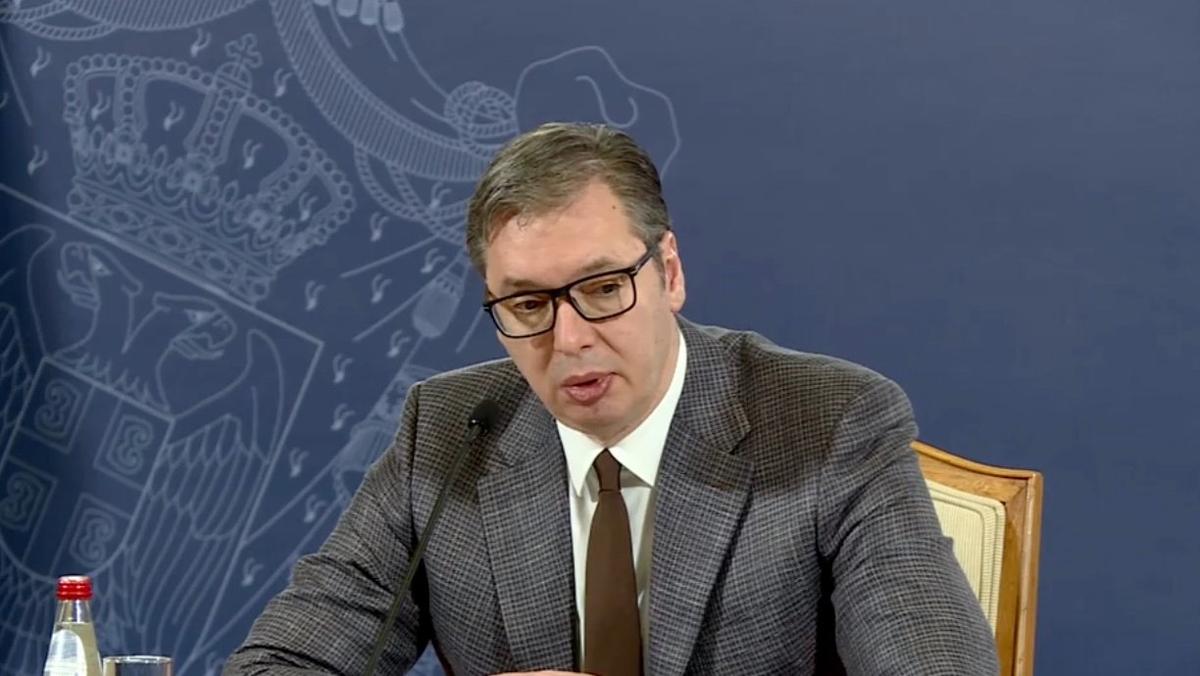 Обращение Александера Вучича. Фото: скрин видео