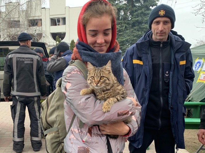 Марина и кот Маркус. Фото: Ольга Мусафирова