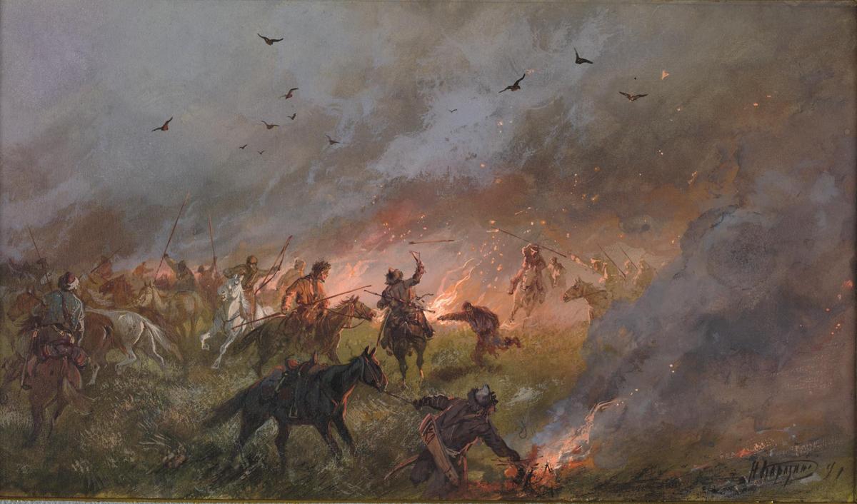 Пугачёвщина в Сибири. Поражение скопищ самозванца под Троицком, 21 мая 1774 г. Фото: Wikimedia Commons