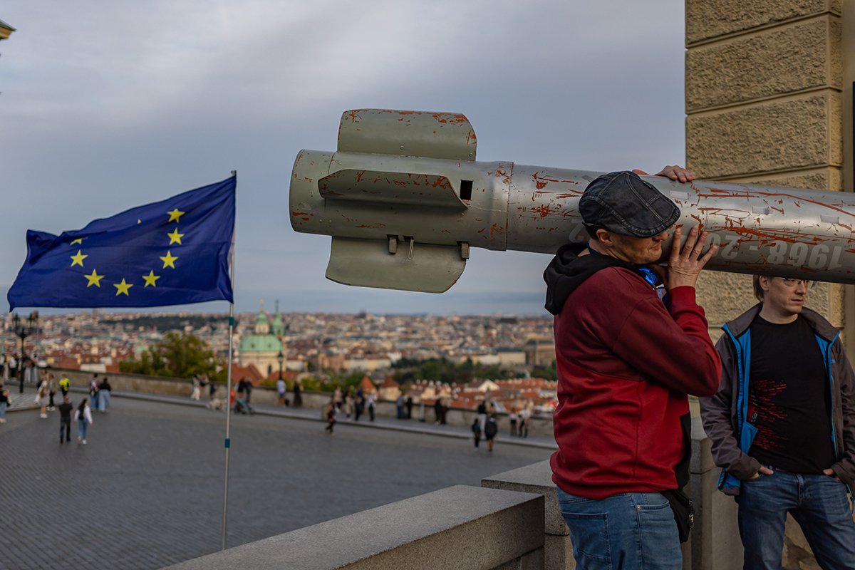 Митинг в поддержку Украины в Праге, 13 сентября 2025 года. Фото: Martin Divisek / EPA