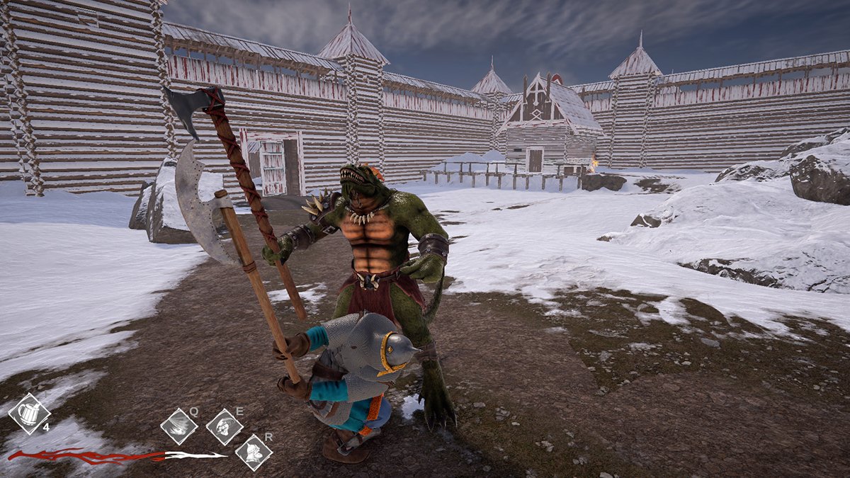 Скриншот из игры «Русы против ящеров», в котором персонаж Дрочеслав наносит тяжёлый удар ящеру. Фото: Wikimedia