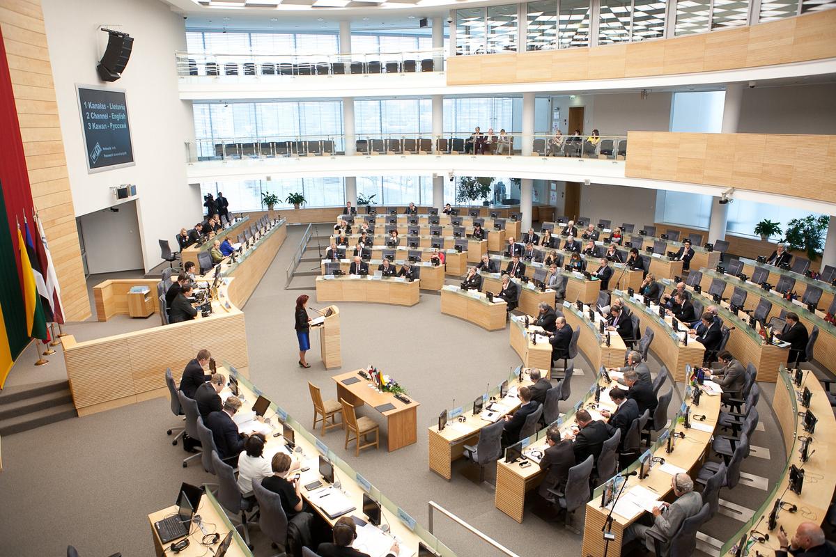 Зал пленарных заседаний Сейма Литвы. Фото: Wikimedia Commons , CC BY-SA 2.0