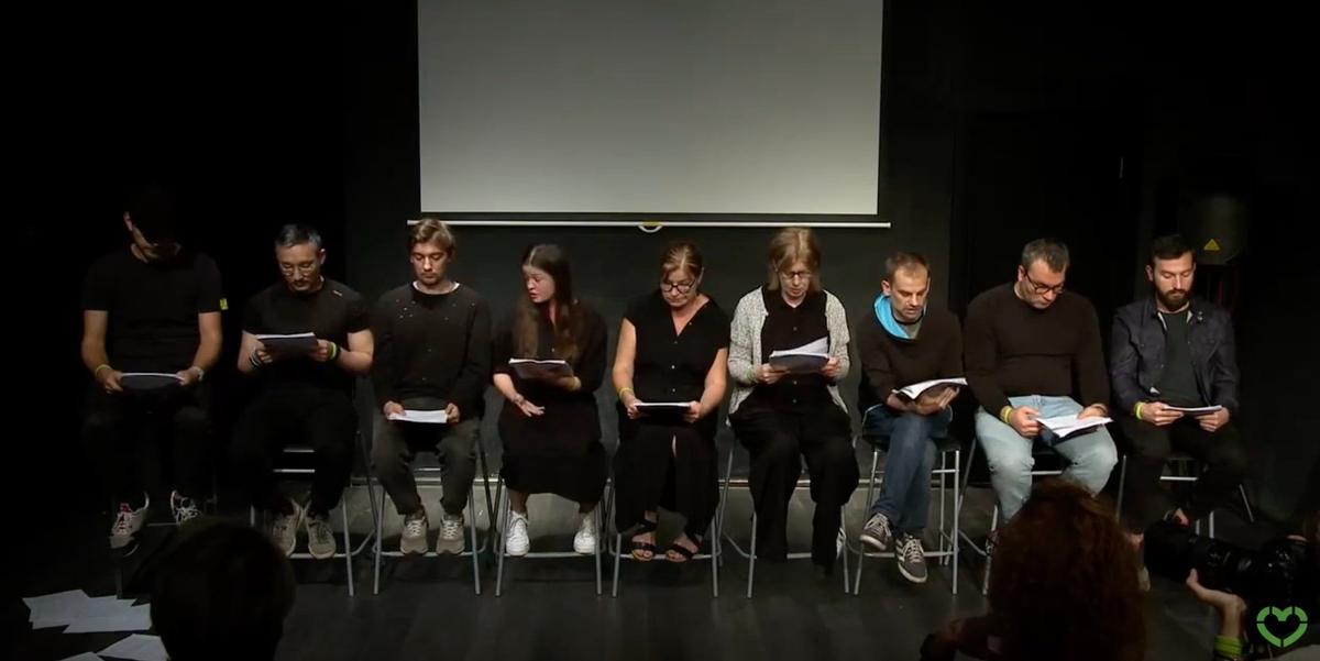 Читка пьесы «Туареги», 5 сентября 2020 года. Фото: скрин видео
