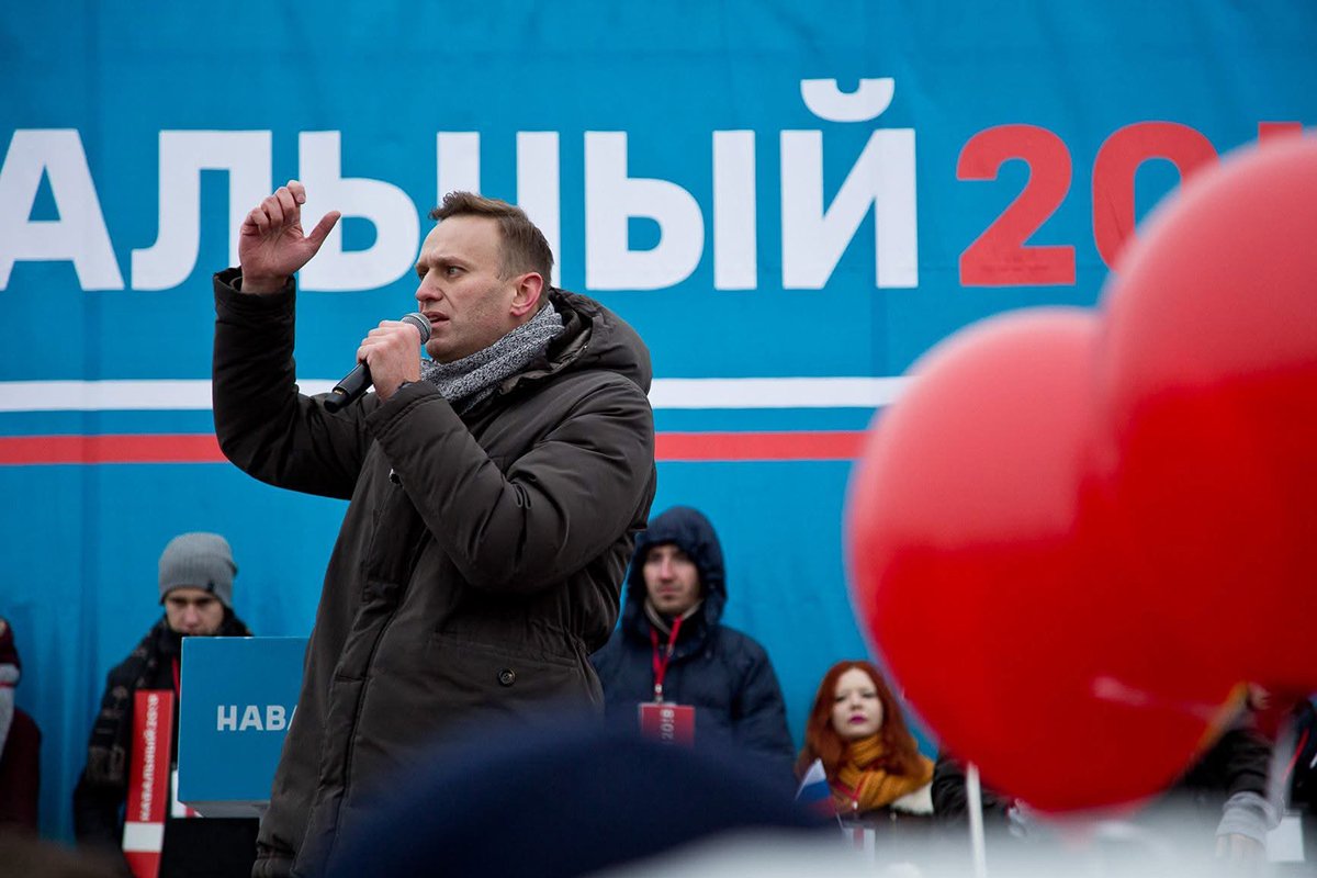 Алексей Навальный на митинге во время президентской кампании. Фото: Георгий Малец (Мартин)