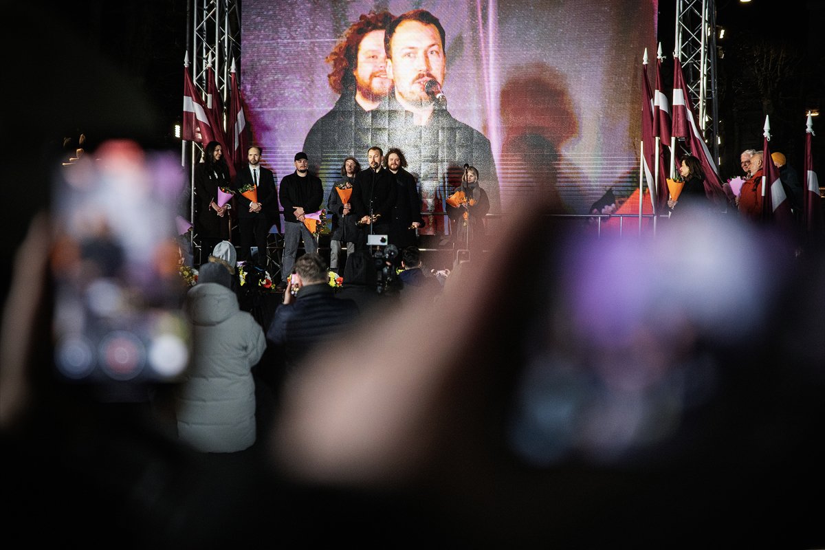 Гинтс Зилбалодис на встрече в Риге, 5 марта 2025 года. Фото: Влад Докшин / «Новая-Европа»