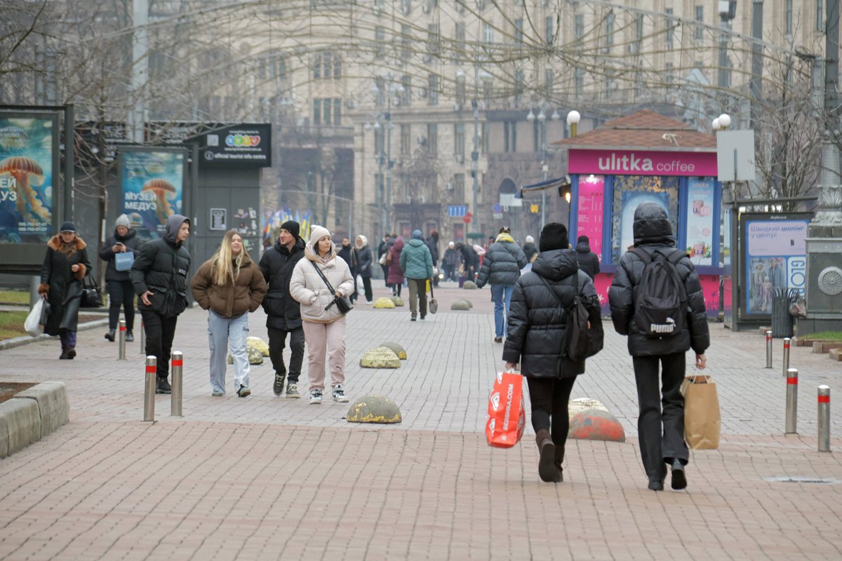 Улица Крещатик, Киев, 24 января 2025 года. Фото: Eugen Kotenko / SIPA / Scanpix / LETA